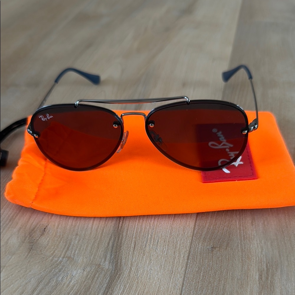 Kids Ray-Ban Black Aviator Sunglasses